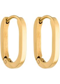 PURELEI Damen Paar Creolen "Schmuck Geschenk Charming Ohrringe, 23421-Earring-Charming", Edelstahl, gold, Edelstahl, Ohrringe
