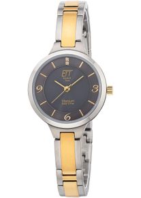 ETT Damen Solaruhr "Solar Drive", gold, Armbanduhren, Armbanduhr, Damenuhr, Titan
