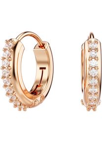 Swarovski Damen Paar Creolen "Schmuck Geschenk Matrix Ohrringe, 5690669, 5690670, 5697228", Metall, rosa, Metall, Ohrringe, mit Swarovski Zirkonia