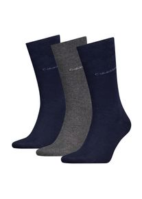 Calvin Klein Herren Socken "CK MEN SOCK 3P"dunkelgrau combo, Baumwollmischung, Socken, mit Markenschriftzug