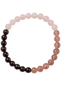 Firetti Armband "Schmuck Geschenk Armschmuck Armkette Edelstein Perlen", Materialmix, rosa, Materialmix, Armbänder, Made in Germany - mit Granat,
