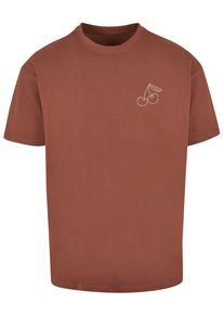 Merchcode Herren T-Shirt "Merchcode Herren Cherry Heavy Oversize Tee", braun, casual, Gr. M, bedruckt, 100% Baumwolle, Shirts