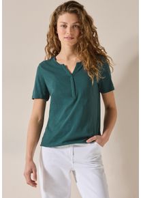 Cecil Damen T-Shirt, grün, casual, Gr. XXL, unifarben, Web, 100% Baumwolle, Shirts, aus reiner Baumwolle