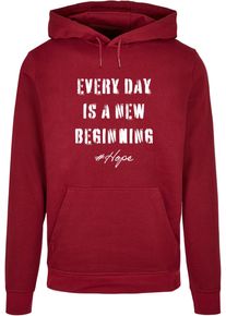Merchcode Herren Kapuzensweatshirt "Merchcode Herren Hope 2 Basic Hoody", rot, Gr. XS, bedruckt, 50% Baumwolle, 50% Polyester, Sweatshirts