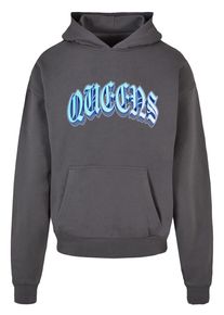 Herren Kapuzensweatshirt "Upscale by Mister Tee Unisex Queens Ultra Heavy Oversize Hoody", grau, Gr. XL, UPSCALE BY MISTER TEE, unifarben, 100%