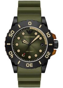 Emporio Armani Herren Quarzuhr "AR11440", grün, Armbanduhren, Armbanduhr, Herrenuhr, Datum, bis 20 bar wasserdicht