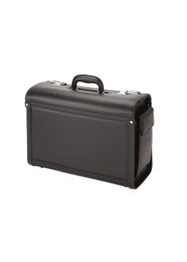 Alassio Herren Pilotenkoffer "Genova", schwarz, Kunstleder, Koffer