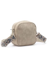Vivance Damen Umhängetasche "Crossbody-Bag", beige, Lederimitat, unifarben, clean, Taschen, Handtasche,Schultertasche,Minibag,austauschbarer