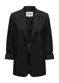 Only Damen Longblazer "ONLBLANCA LIFE 3/4 LOOSE BLAZER CC TLR", schwarz, modisch, Gr. 36, unifarben, Web, Obermaterial: 100% Polyester, Blazer