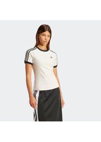 Damen T-Shirt "3 S RGLN TEE", weiß, sportlich, Gr. XXL, adidas originals, Obermaterial: 93% Baumwolle, 7% Elasthan, Shirts