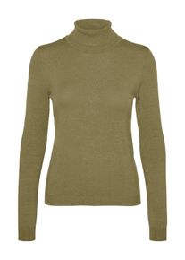 Véro Moda VERO MODA Damen Rollkragenpullover "VMVAPPINESSA LS ROLLNK PULLOVE GA LCS", grün, modisch, Gr. S, unifarben, Strick, Obermaterial: 50% Viskose, 27%