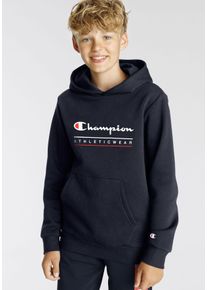 Champion Kinder Kapuzensweatshirt, blau, sportlich, Gr. XL, Obermaterial: 54% Baumwolle, 46% Polyester, Sweatshirts, für Kinder