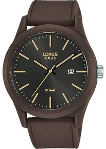 Lorus Damen Solaruhr, braun, Armbanduhren, Armbanduhr, Herrenuhr, Damenuhr, Datum, bis 10 bar wasserdicht