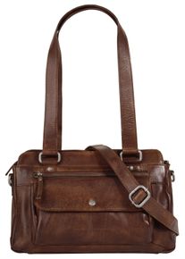 SPIKES & SPARROW Damen Henkeltasche, SPIKES & SPARROW, braun, Leder, vintage, Taschen, echt Leder