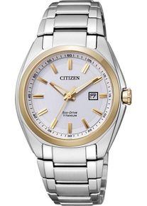 Citizen Damen Titanuhr "Super Titanium", silber, Armbanduhren, Armbanduhr, Damenuhr, Solar, Titanarmband, Saphirglas