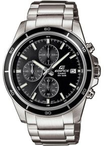 CASIO EDIFICE Herren Chronograph, silber, Armbanduhren, Quarzuhr,Armbanduhr,Herrenuhr, bis 10 bar wasserdicht,Edelstahlarmband