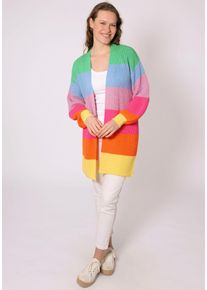 Zwillingsherz Damen Cardigan ""Katja"", bunt, modisch, colorblocking, Strick, Obermaterial: 70% Polyacryl, 30% Wolle, Strickjacken, gestreifte