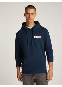 Tommy Jeans Herren Hoodie "TJM REG ENTRY GRAPHIC HOODIE EXT", blau, casual, Gr. M, unifarben, Sweatware, Obermaterial: 100% Baumwolle, Sweatshirts,