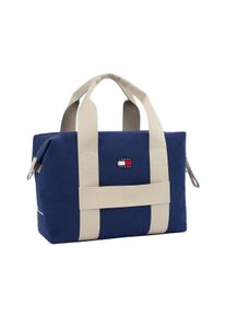 Tommy Jeans Damen Weekender "TJM RETRO COOL DUFFLE", blau, Textil, Taschen, Unisex Umhängetasche, Henkeltasche, Schultertasche mit Kontrastbesatz