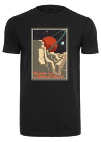 MisterTee Herren Kurzarmshirt "MisterTee Damen Ladies Distant Planet Tee", schwarz, casual, Gr. S, unifarben, 100% Baumwolle, Shirts