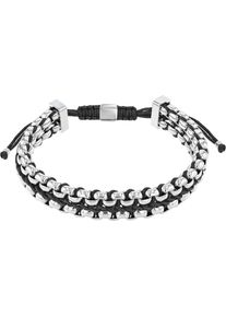 Calvin Klein Armband "Schmuck Edelstahl Armkette CK FUSED, 35100039, 35100040, 35100041", Edelstahl-Nylon, schwarz, Edelstahl, Nylon, Armbänder