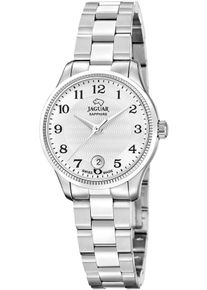 Jaguar Damen Quarzuhr "Essentia"silberfarben, silberfarben, Armbanduhren, Armbanduhr, Damenuhr, Swiss Made, Edelstahlarmband,Saphirglas,Datum