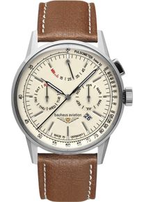 BAUHAUS Herren Automatikuhr "G38 Automatic Power Reserve"cognacfarben, Armbanduhren, Armbanduhr, Herrenuhr, Made in Germany, Mechanische Uhr,