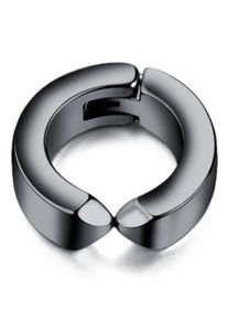 Firetti Damen Single-Creole "Schmuck Geschenk Ohrschmuck einzeln Classic", Edelstahl, schwarz, Edelstahl, Ohrringe