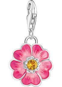 Thomas Sabo Damen Charm-Einhänger "Charm Flower, 2208-496-7, 2208-565-7", bunt, Silber 925 (Sterlingsilber), Charms, mit Zirkonia (synth.) oder