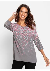 Inspirationen Damen Print-Shirt "Tunikashirt", rosa, Gr. 38, geblümt, gemustert, bedruckt, mehrfarbig, 95% Viskose, 5% Elasthan, Shirts