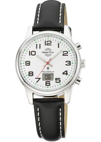 MASTER TIME Damen Funkuhr "Super Power", schwarz, Armbanduhren, Armbanduhr, Quarzuhr, Damenuhr, Datum, Leuchtzeiger
