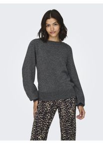 Jacqueline de Yong JDY Damen Strickpullover "JDYRUE GLITTER L/S BOAT PULLOVE KNT NOOS", grau, modisch, Gr. M, meliert, Strick, Obermaterial: 42% Polyester, 37%