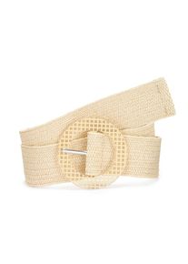 Lascana Damen Taillengürtel "Stretchgürtel", beige, casual,modisch, Gr. 105, Flechtoptik, Papier, Gürtel, Bauchgürtel mit Shaping-Effekt, für Kleid &