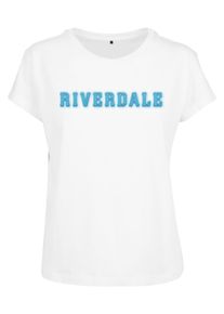 Merchcode Herren T-Shirt "Merchcode Damen Ladies Riverdale Logo Tee", weiß, casual, Gr. XL, bedruckt, 100% Baumwolle, Shirts