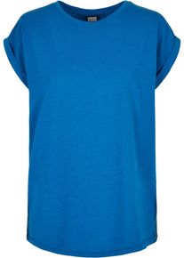 Urban Classics Herren Kurzarmshirt "Urban Classics Damen Ladies Extended Shoulder Tee", blau, casual, Gr. XS, unifarben, 100% Baumwolle, Shirts