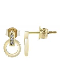 Adelia´s ADELIA ́S Damen Paar Ohrhänger "Neuheit 2025 - Damen Ohrstecker aus Gold 333 und Zirkonia", Damen, Gelbgold 333, gold, Gelbgold 333, Ohrringe