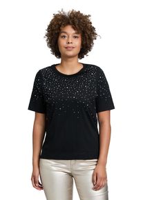 Cartoon Damen Kurzarmshirt "Cartoon Casual-Shirt mit Rundhalsausschnitt", schwarz, modisch, Gr. 36, Obermaterial: 50% Baumwolle, 50% Modal., Shirts,