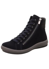 Legero Damen Schnürboots "TANARO 5.0", Gr. 37, blau, Veloursleder, Textil, sportlich, Schuhe, mit zusätzlichem Reißverschluss