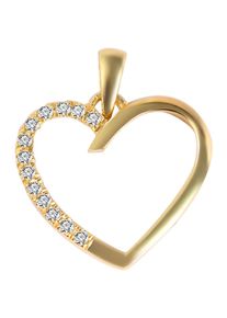 Adelia´s ADELIA ́S Damen Ketten-Anhänger "Neuheit 2025 - stilvoller Herz Anhänger aus 375 Gold", Gelbgold 375, gold, Gelbgold 375, Schmuckanhänger