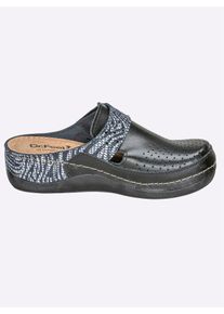 Damen Hausschuh, Gr. 41, schwarz, Rindsleder, modisch, Schuhe