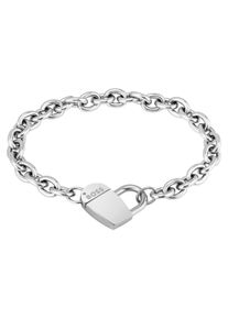 BOSS Damen Armband "Schmuck Edelstahl Armschmuck Ankerkette DINYA", Edelstahl, silber, Edelstahl, Armbänder
