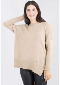 Please Jeans Damen Strickpullover, braun, casual, Gr. 1, Strick, Obermaterial: 43% Viskose, 29% Polyester, 28% Polyamid, Pullover