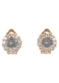 Firetti Damen Paar Ohrclips "edel und elegant", Materialmix, gold, Materialmix, Ohrringe, mit Glasstein, Strassstein