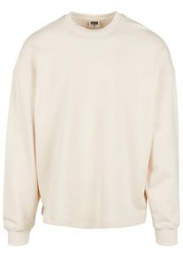 Urban Classics Herren Rundhalspullover "Urban Classics Herren Organic Oversized Boxy Crew", beige, casual, Gr. M, unifarben, 100% Baumwolle, Pullover
