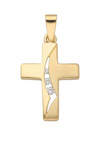 Adelia´s ADELIA ́S Damen Kreuz-Anhänger "Damen & Herren 333 Gold Kreuz Anhänger mit Zirkonia", Gelbgold 333, gold, Gelbgold 333, Schmuckanhänger, mit Zirkonia