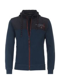 Casamoda Herren Sweatjacke "Casamoda Sweatjacke uni", blau, Gr. XXL, 95% Baumwolle, 5% Elasthan, Sweatjacken