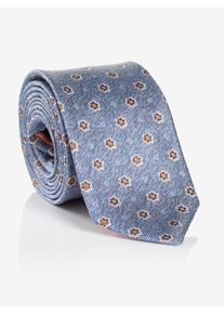 MONTI Damen Krawatte, blau, casual,klassisch, gemustert, Seide, Krawatten, aus reiner Seide, mit Blumenmuster, 6,5 cm breit