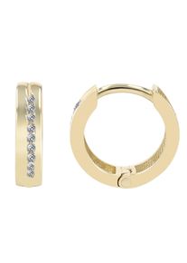 Adelia´s ADELIA ́S Damen Paar Creolen "Neuheit 2025 - Damen Creolen aus Gold 333 und Zirkonia Ø 9 mm", Damen, Gelbgold 333, gold, Gelbgold 333, Ohrringe