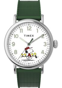 Timex Damen Quarzuhr "PEANUTS WATERBURY STANDARD"grün, Armbanduhren, Armbanduhr, Herrenuhr, Damenuhr,Kunststoffarmband, Leuchtzeiger