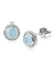 NENALINA Damen Paar Ohrstecker "Aquamarin Geburtsstein März Trend Edel 925 Silber", OneSize,mit Steinen, Silber 925 (Sterlingsilber), blau, Silber
